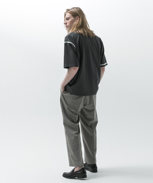 SLICK(スリック)の「【SLICK/スリック】Blanket Stitch T-shirt / ブランケットステッチTシャツ(Tシャツ/カットソー・メンズ・ブラック/グレイッシュベージュ/スミクロ・1/2/3)」の19枚目の写真
