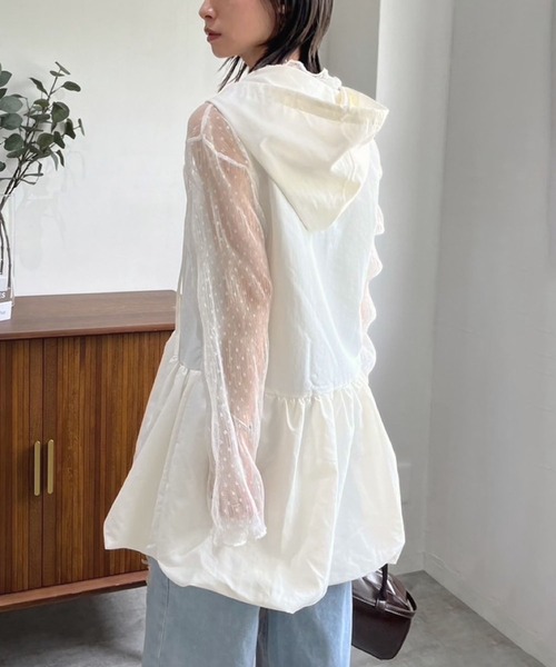 Jewelobe(ジュエローブ)の「バルーンスカートフーディーミニワンピース(ワンピース・レディース・オフホワイト/ブラック/ピンク・FREE)」の7枚目の写真