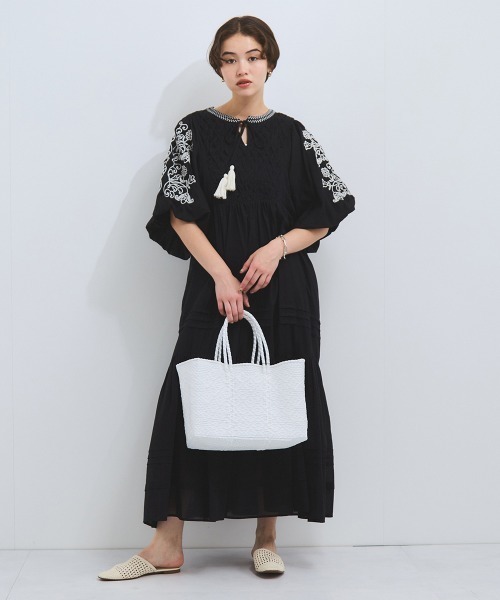 VICKY(ビッキー)の「ハンドメイドメルカドヨコナガバッグ(かごバッグ・レディース・ブラック系その他/ホワイト・FREE)」の15枚目の写真