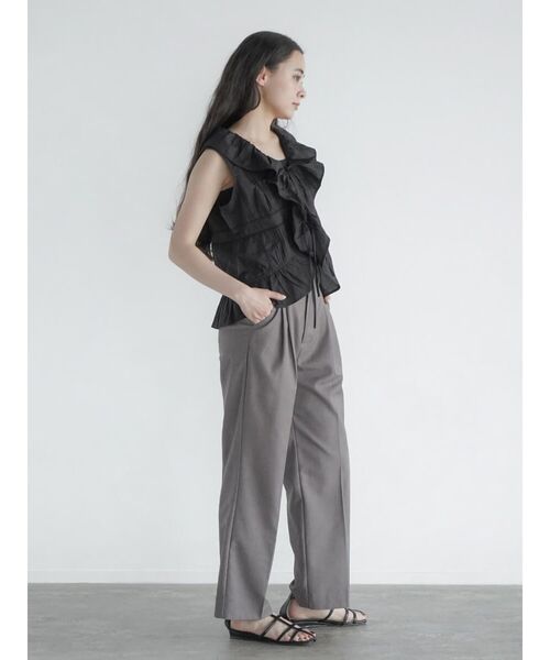セール】Front ribbon frilled gilet（シャツ/ブラウス）｜FIKA