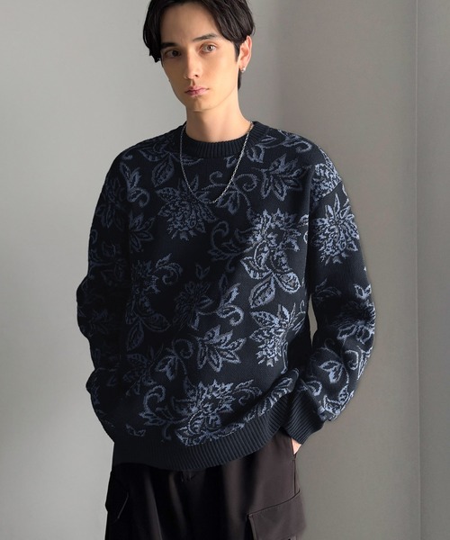Classical Origin(クラシカルオリジン)の「【classical origin】視線を奪う、ジャガード花柄ニット/Jacquard Floral Knit Sweater(ニット/セーター・メンズ・ネイビー/アイボリー/ブラック/ブラウン・LARGE/X-LARGE/MEDIUM)」の13枚目の写真