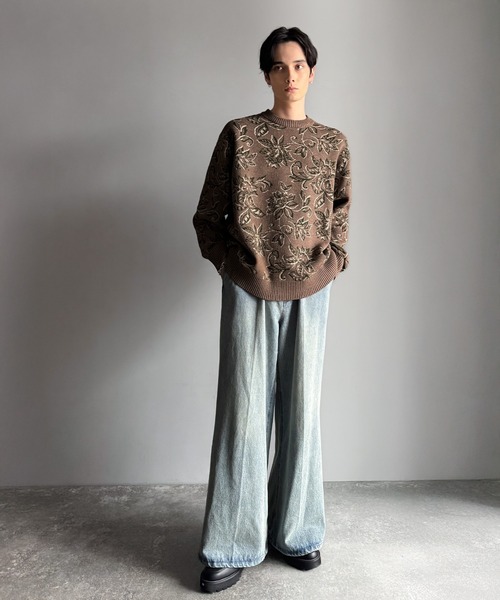 Classical Origin(クラシカルオリジン)の「【classical origin】視線を奪う、ジャガード花柄ニット/Jacquard Floral Knit Sweater(ニット/セーター・メンズ・ネイビー/アイボリー/ブラック/ブラウン・LARGE/X-LARGE/MEDIUM)」の17枚目の写真