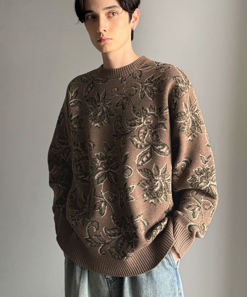 Classical Origin(クラシカルオリジン)の「【classical origin】視線を奪う、ジャガード花柄ニット/Jacquard Floral Knit Sweater(ニット/セーター・メンズ・ネイビー/アイボリー/ブラック/ブラウン・LARGE/X-LARGE/MEDIUM)」の19枚目の写真