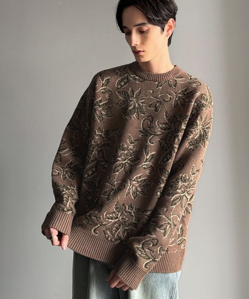 Classical Origin(クラシカルオリジン)の「【classical origin】視線を奪う、ジャガード花柄ニット/Jacquard Floral Knit Sweater(ニット/セーター・メンズ・ネイビー/アイボリー/ブラック/ブラウン・LARGE/X-LARGE/MEDIUM)」の20枚目の写真