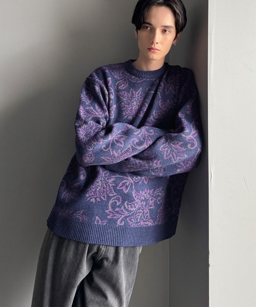 Classical Origin(クラシカルオリジン)の「【classical origin】視線を奪う、ジャガード花柄ニット/Jacquard Floral Knit Sweater(ニット/セーター・メンズ・ネイビー/アイボリー/ブラック/ブラウン・LARGE/X-LARGE/MEDIUM)」の22枚目の写真