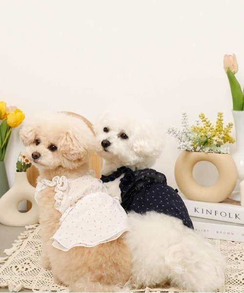 Ai様☆モルモット服 小花柄ワンピース２点&ヘタリボンヘアバンド２点 SALE】小花柄Iラインシルエットワンピース | ワンピース | 31