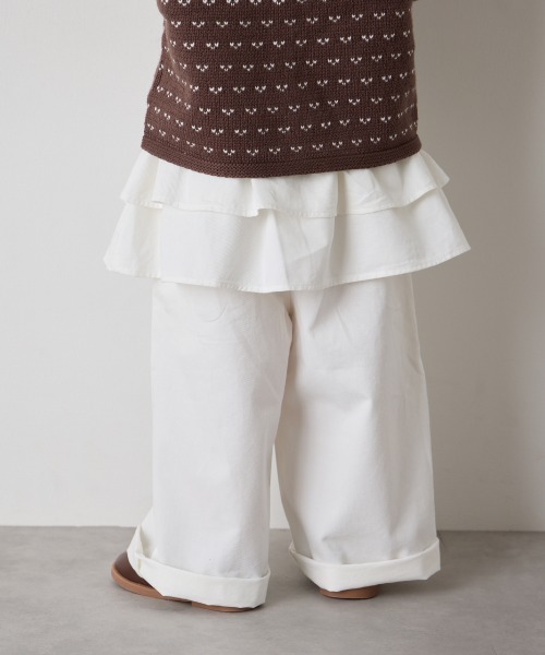 riziere（リジェール）の「ティアードフリルパンツ（その他パンツ・キッズ・ホワイト/ライトブルー・90/100/110/120/130/140/150）」の17枚目の写真