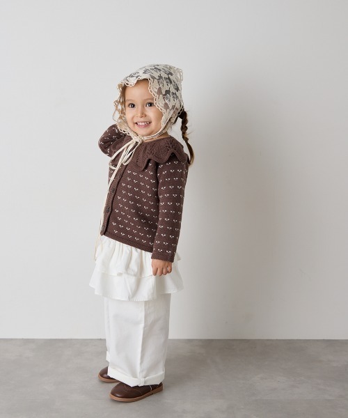 riziere（リジェール）の「ティアードフリルパンツ（その他パンツ・キッズ・ホワイト/ライトブルー・90/100/110/120/130/140/150）」の19枚目の写真