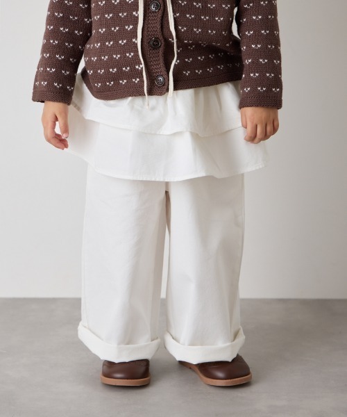 riziere（リジェール）の「ティアードフリルパンツ（その他パンツ・キッズ・ホワイト/ライトブルー・90/100/110/120/130/140/150）」の15枚目の写真