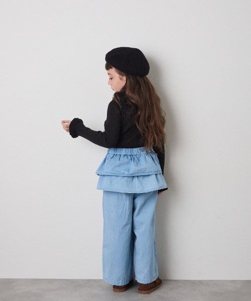 riziere（リジェール）の「ティアードフリルパンツ（その他パンツ・キッズ・ホワイト/ライトブルー・90/100/110/120/130/140/150）」の13枚目の写真