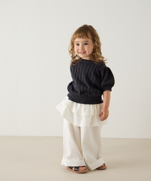 riziere（リジェール）の「ティアードフリルパンツ（その他パンツ・キッズ・ホワイト/ライトブルー・90/100/110/120/130/140/150）」の22枚目の写真