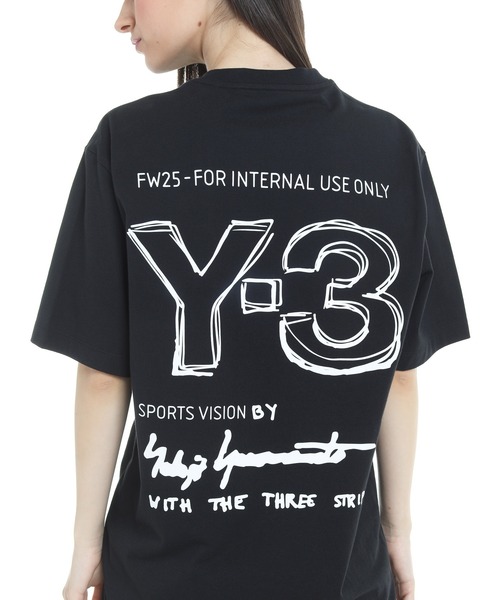 Y-3（ワイスリー）の「Y-3 SHORT SLEEVE TEE（Tシャツ/カットソー・メンズ・ブラック・X-SMALL/SMALL/MEDIUM/LARGE/X-LARGE/XX-LARGE）」の5枚目の写真