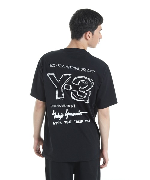 Y-3（ワイスリー）の「Y-3 SHORT SLEEVE TEE（Tシャツ/カットソー・メンズ・ブラック・X-SMALL/SMALL/MEDIUM/LARGE/X-LARGE/XX-LARGE）」の2枚目の写真