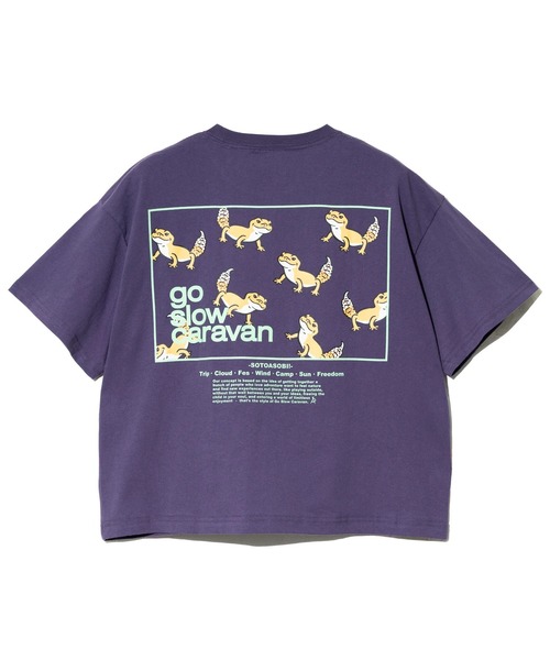 go slow caravan ゴースローキャラバン USA/CスクエアLOGOバックプリントミドルTEE 341946A【 半袖 Tシャツ レディース 綿 コットン 】【メール便・代引不可】 USA/CスクエアLOGOバックプリントミドルTEE W（Tシャツ