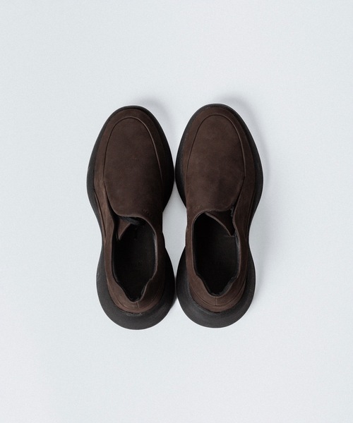 セール】カウレザーヌバック オーバルソール トレイナー / COW LEATHER