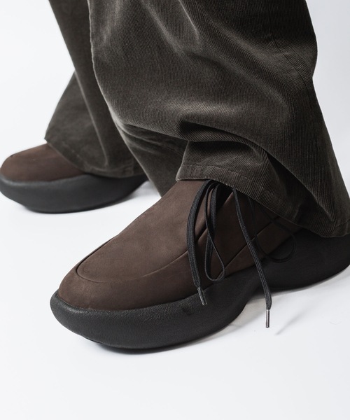 カウレザーヌバック オーバルソール トレイナー / COW LEATHER NUBUCK