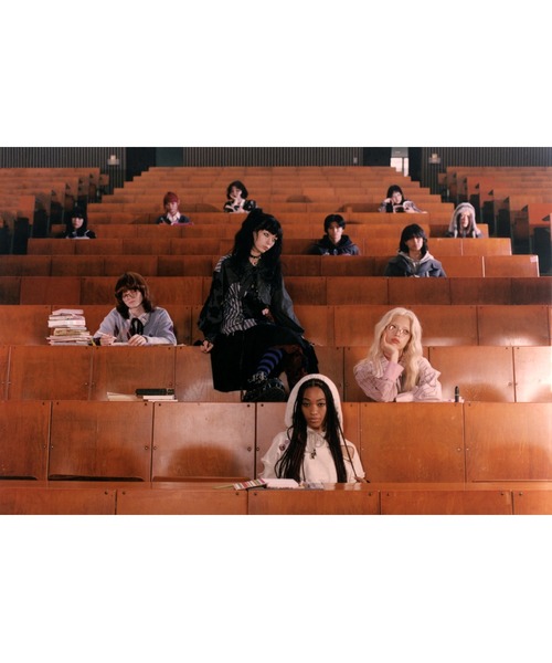 rurumu:(ルルムウ)の「rurumu:/ルルムウ/collage printed layered hoodie(パーカー・レディース・ピンク/アイボリー/グレー/ブラック・FREE)」の15枚目の写真