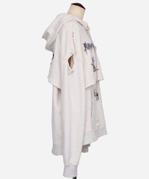 rurumu:/ルルムウ/collage printed layered hoodie