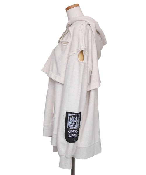 rurumu:(ルルムウ)の「rurumu:/ルルムウ/collage printed layered hoodie(パーカー・レディース・ピンク/アイボリー/グレー/ブラック・FREE)」の21枚目の写真