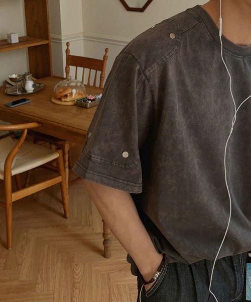 ASCLO（エジュクロ）の「ASCLO／ウォッシュリベットT（Tシャツ/カットソー・メンズ・チャコール/ブラック・FREE）」の21枚目の写真