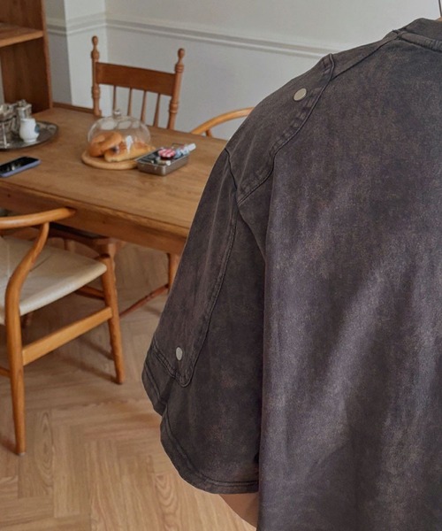 ASCLO（エジュクロ）の「ASCLO／ウォッシュリベットT（Tシャツ/カットソー・メンズ・チャコール/ブラック・FREE）」の19枚目の写真