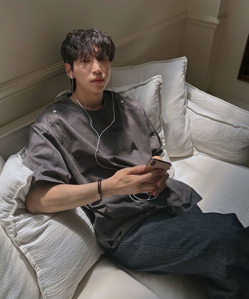 ASCLO（エジュクロ）の「ASCLO／ウォッシュリベットT（Tシャツ/カットソー・メンズ・チャコール/ブラック・FREE）」の15枚目の写真