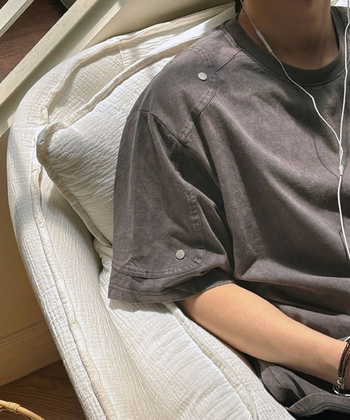 ASCLO（エジュクロ）の「ASCLO／ウォッシュリベットT（Tシャツ/カットソー・メンズ・チャコール/ブラック・FREE）」の12枚目の写真