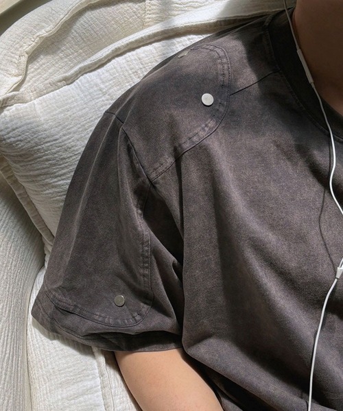 ASCLO（エジュクロ）の「ASCLO／ウォッシュリベットT（Tシャツ/カットソー・メンズ・チャコール/ブラック・FREE）」の11枚目の写真