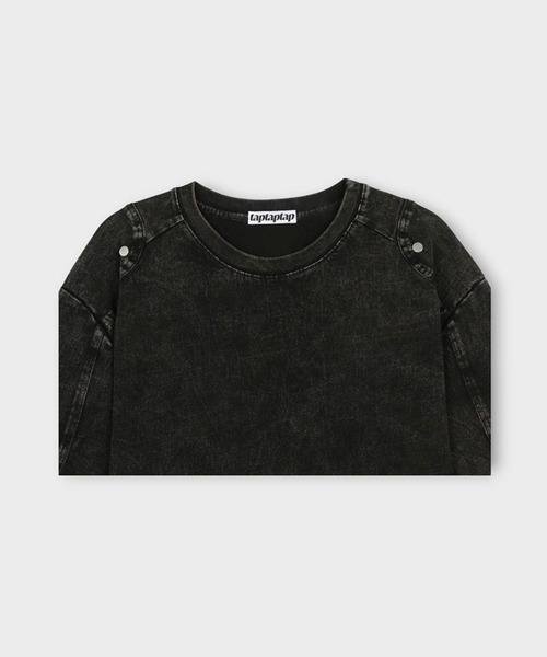 ASCLO（エジュクロ）の「ASCLO／ウォッシュリベットT（Tシャツ/カットソー・メンズ・チャコール/ブラック・FREE）」の7枚目の写真