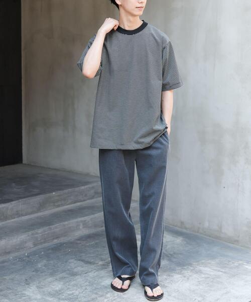 FORK&SPOON（フォークアンドスプーン）の「FORK&SPOON　ボーダープレーティングショートスリーブTシャツ（Tシャツ/カットソー・メンズ・ホワイト系その他/ブラック系その他/オレンジ系その他・4/5）」の17枚目の写真