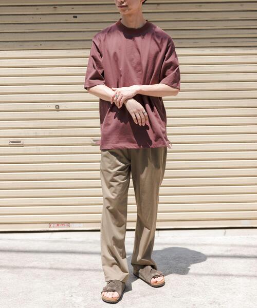 FORK&SPOON（フォークアンドスプーン）の「FORK&SPOON　ボーダープレーティングショートスリーブTシャツ（Tシャツ/カットソー・メンズ・ホワイト系その他/ブラック系その他/オレンジ系その他・4/5）」の6枚目の写真