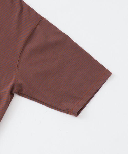 FORK&SPOON（フォークアンドスプーン）の「FORK&SPOON　ボーダープレーティングショートスリーブTシャツ（Tシャツ/カットソー・メンズ・ホワイト系その他/ブラック系その他/オレンジ系その他・4/5）」の8枚目の写真