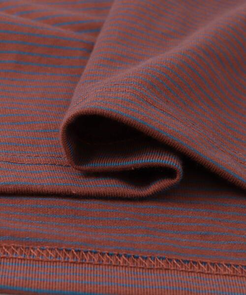 FORK&SPOON（フォークアンドスプーン）の「FORK&SPOON　ボーダープレーティングショートスリーブTシャツ（Tシャツ/カットソー・メンズ・ホワイト系その他/ブラック系その他/オレンジ系その他・4/5）」の10枚目の写真