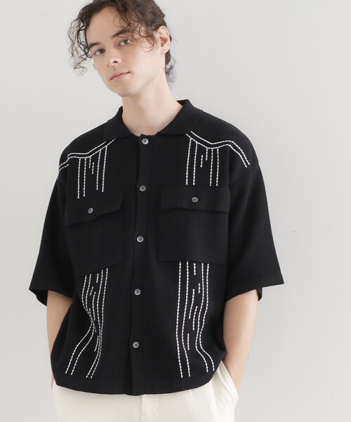 tk.TAKEO KIKUCHI(ティーケータケオキクチ)の「ウェスタンポロカーディガン(カーディガン/ボレロ・メンズ・ブラック/ブラウン系その他/ライトグレー・01/02/03)」の5枚目の写真