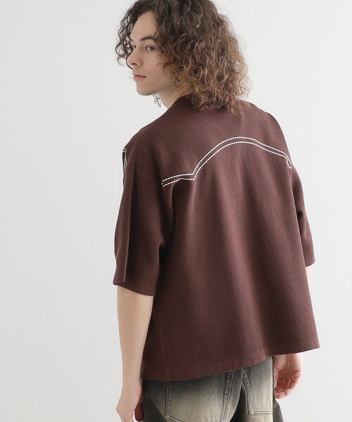 tk.TAKEO KIKUCHI(ティーケータケオキクチ)の「ウェスタンポロカーディガン(カーディガン/ボレロ・メンズ・ブラック/ブラウン系その他/ライトグレー・01/02/03)」の9枚目の写真