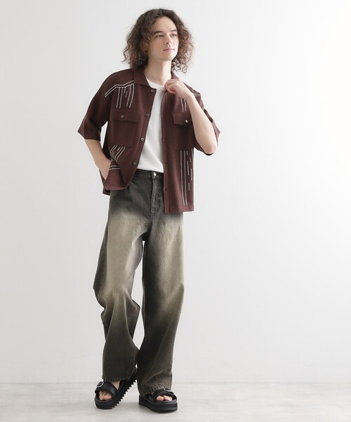 tk.TAKEO KIKUCHI(ティーケータケオキクチ)の「ウェスタンポロカーディガン(カーディガン/ボレロ・メンズ・ブラック/ブラウン系その他/ライトグレー・01/02/03)」の10枚目の写真