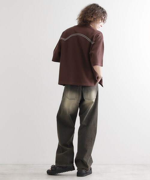 tk.TAKEO KIKUCHI(ティーケータケオキクチ)の「ウェスタンポロカーディガン(カーディガン/ボレロ・メンズ・ブラック/ブラウン系その他/ライトグレー・01/02/03)」の11枚目の写真