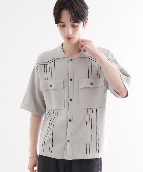 tk.TAKEO KIKUCHI(ティーケータケオキクチ)の「ウェスタンポロカーディガン(カーディガン/ボレロ・メンズ・ブラック/ブラウン系その他/ライトグレー・01/02/03)」の13枚目の写真