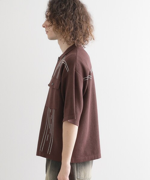 tk.TAKEO KIKUCHI(ティーケータケオキクチ)の「ウェスタンポロカーディガン(カーディガン/ボレロ・メンズ・ブラック/ブラウン系その他/ライトグレー・01/02/03)」の18枚目の写真