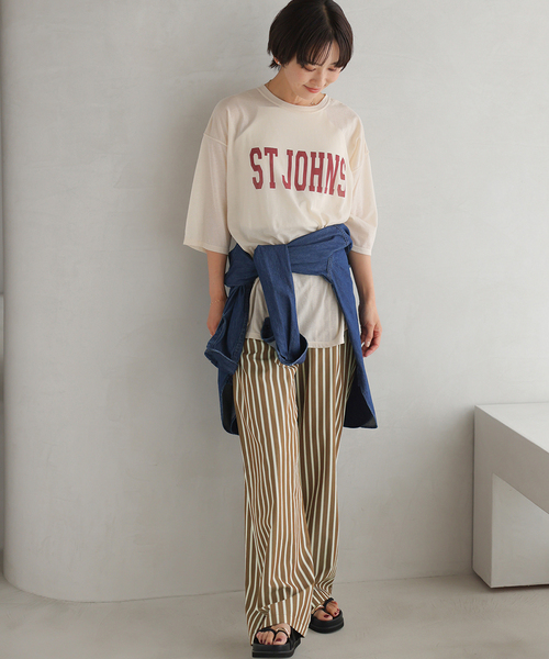 ストライプ柄が魅力◎コットンストライプパンツ（その他パンツ