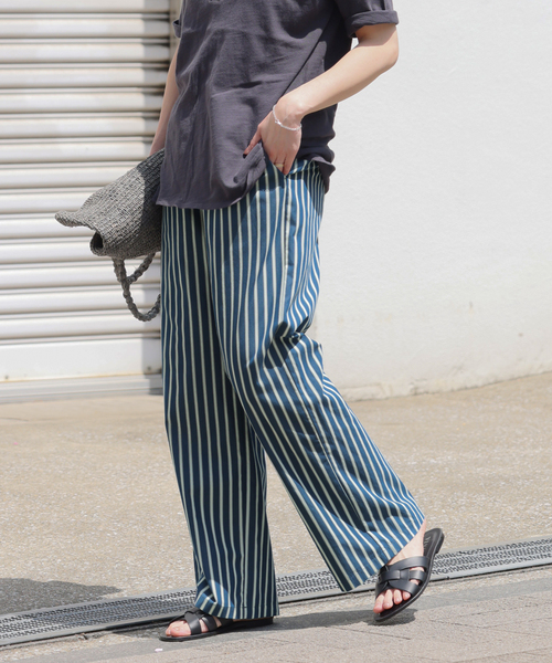 ストライプ柄が魅力◎コットンストライプパンツ（その他パンツ