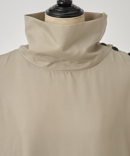 LIVETART（リヴェタート）の「ワイドハイネックミニワンピース（シャツ/ブラウス・レディース・ベージュ/ブラック・FREE）」の7枚目の写真