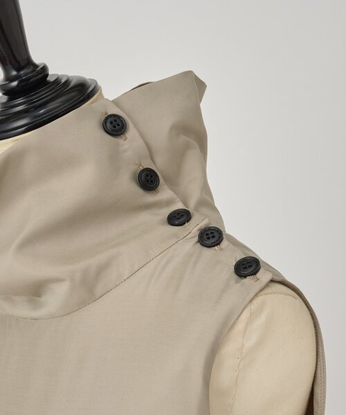 LIVETART（リヴェタート）の「ワイドハイネックミニワンピース（シャツ/ブラウス・レディース・ベージュ/ブラック・FREE）」の8枚目の写真