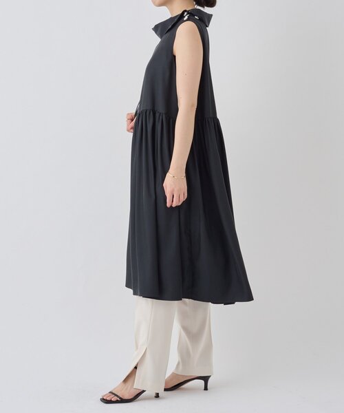 LIVETART（リヴェタート）の「ワイドハイネックミニワンピース（シャツ/ブラウス・レディース・ベージュ/ブラック・FREE）」の18枚目の写真