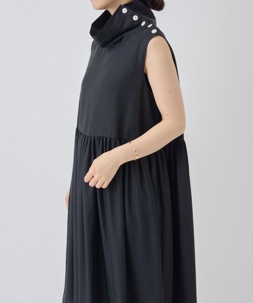 LIVETART（リヴェタート）の「ワイドハイネックミニワンピース（シャツ/ブラウス・レディース・ベージュ/ブラック・FREE）」の22枚目の写真