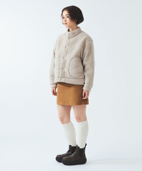 DANTON（ダントン）の「DANTON / スタンドカラー ジャケット（ブルゾン・レディース・ブラック/ベージュ・MEDIUM）」の10枚目の写真