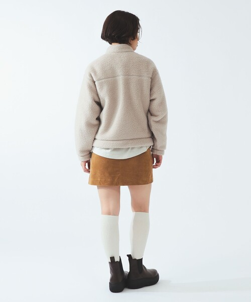 DANTON（ダントン）の「DANTON / スタンドカラー ジャケット（ブルゾン・レディース・ブラック/ベージュ・MEDIUM）」の11枚目の写真