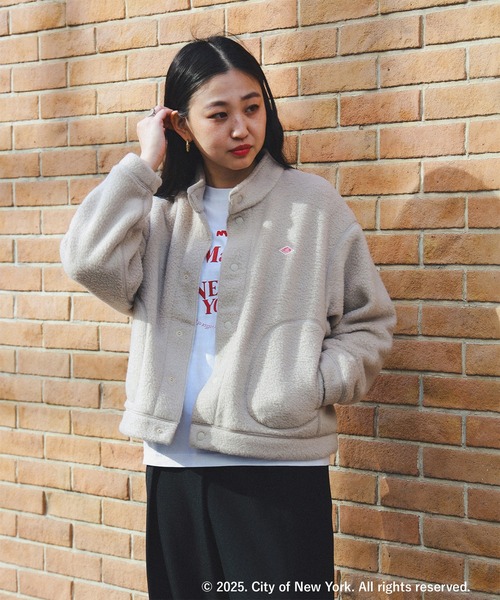 DANTON / DOUBLE FACE BOA STAND COLLAR CARDIGAN（ブルゾン）｜DANTON