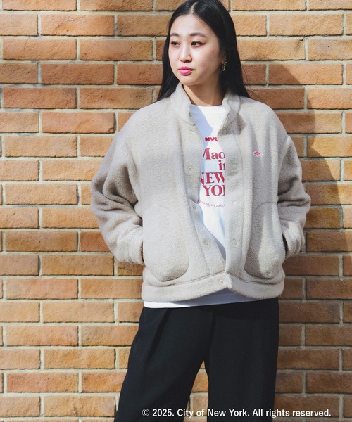 DANTON / DOUBLE FACE BOA STAND COLLAR CARDIGAN（ブルゾン）｜DANTON