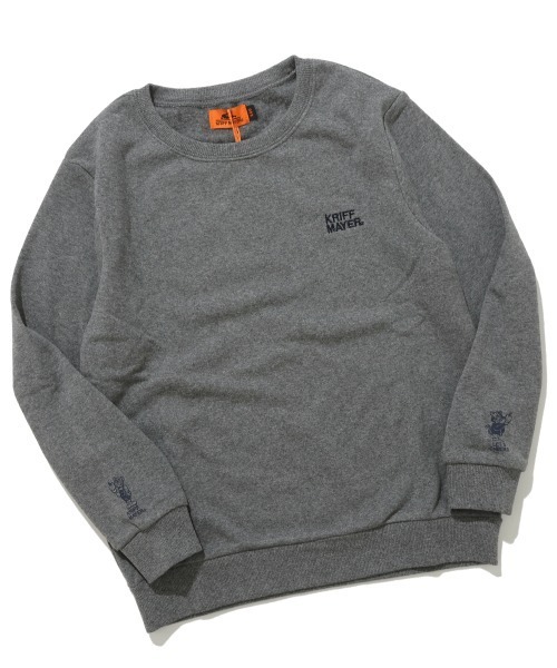 KRIFF MAYER Kid's Collection（クリフメイヤーキッズコレクション）の「【裏微起毛】シフォンタッチなかよしスウェット（スウェット・キッズ・ネイビー/パープル/カラフル/サックスブルー/グレー・120/130/140/150/160/170）」の2枚目の写真